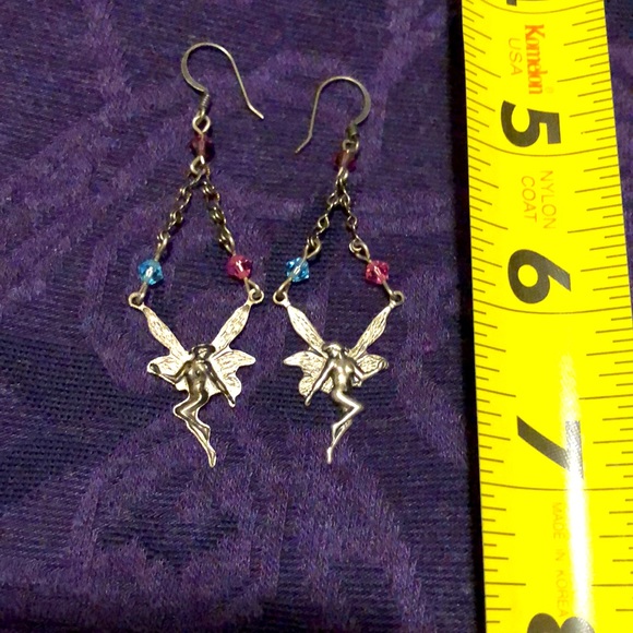 Fairy & Crystals dangle earrings - Picture 3 of 8
